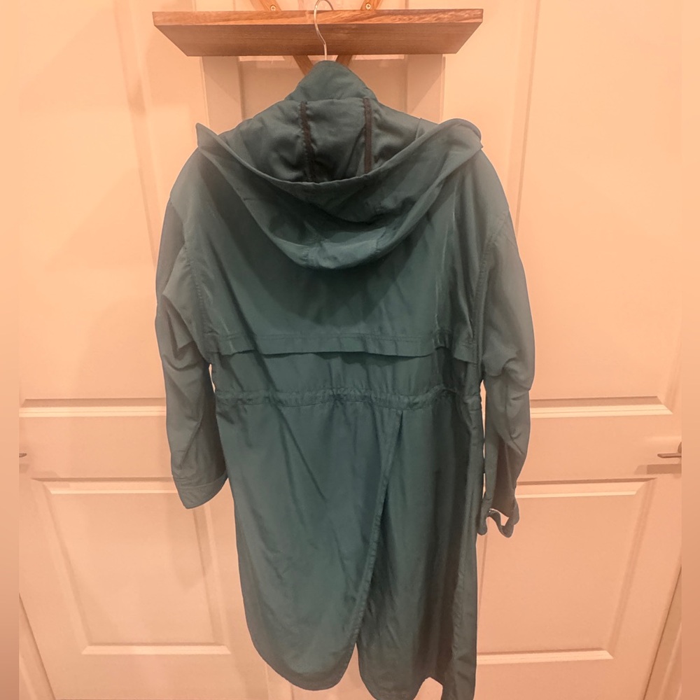 7 For All Mankind Teal Trench Coat